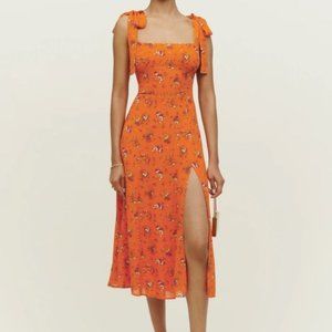 Reformation orange Besse Dress